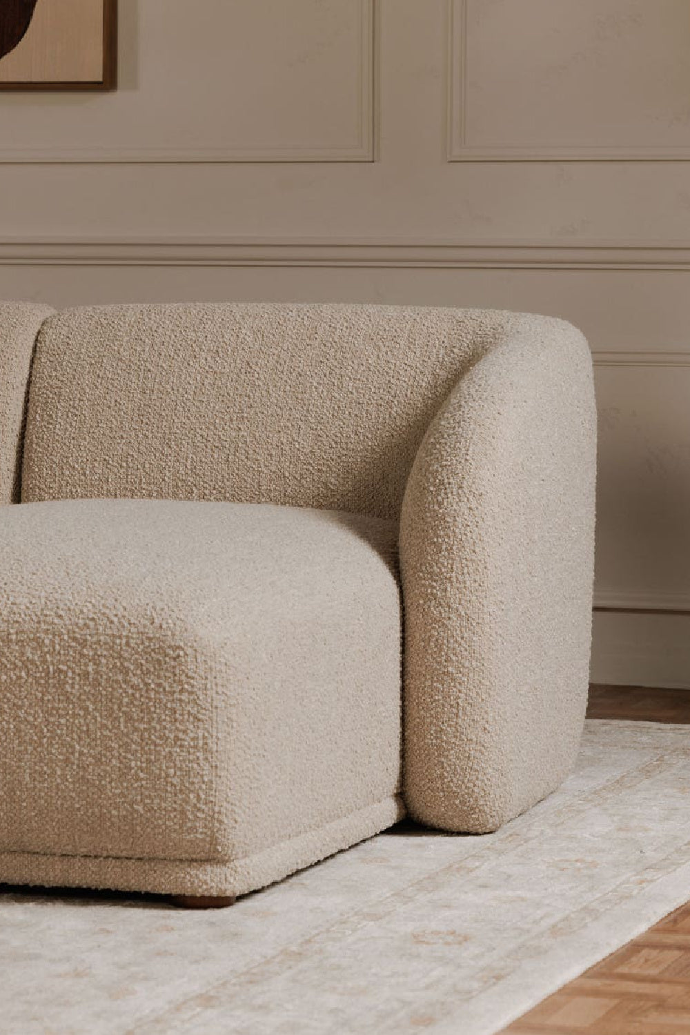 Curved Back Sectional Sofa | Novi Living Faye | Oroa.com