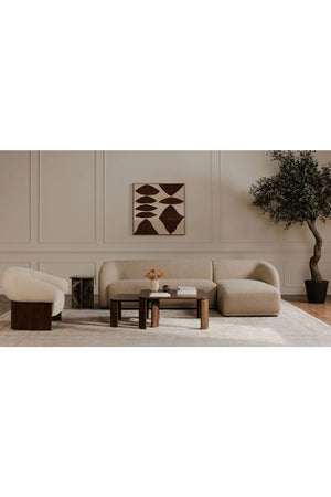 Curved Back Sectional Sofa | Novi Living Faye | Oroa.com