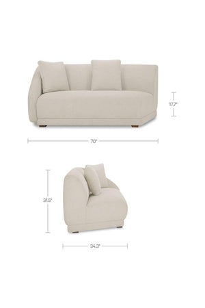 Modern European furniture - Gray Modular Lounge Chair - www.oroa.com