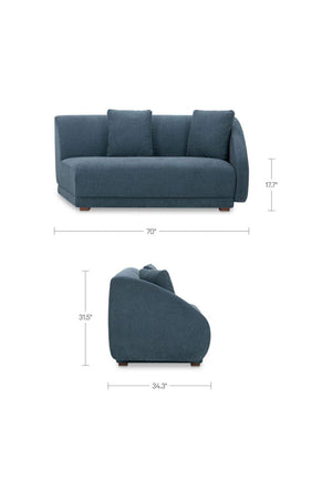 Modern European furniture - Blue Modular Lounge Chair - www.oroa.com