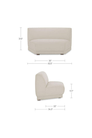 Modern European furniture - Gray Modular Lounge Chair - www.oroa.com