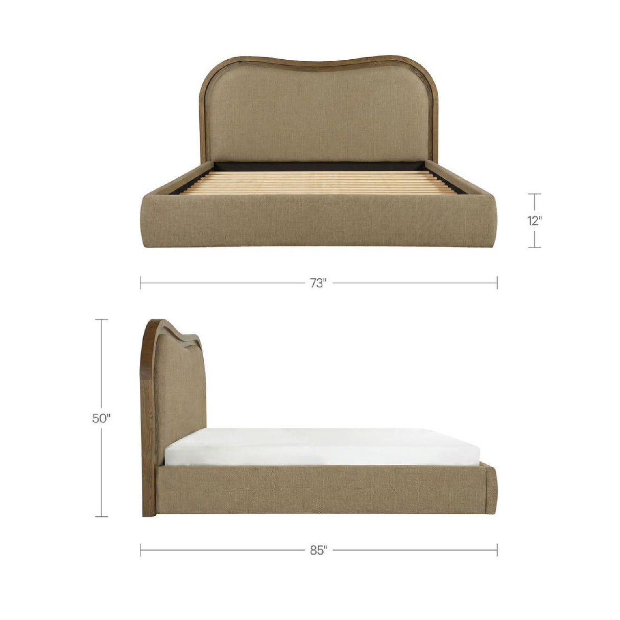 Green Upholstered Bed | Novi Living Camilla
