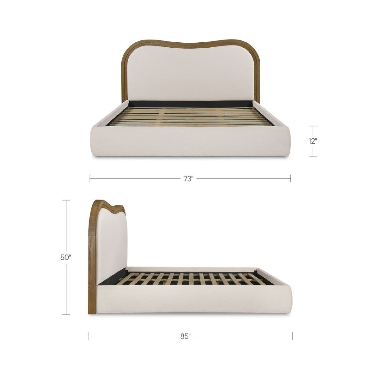 Cream Upholstered Bed | Novi Living Camilla