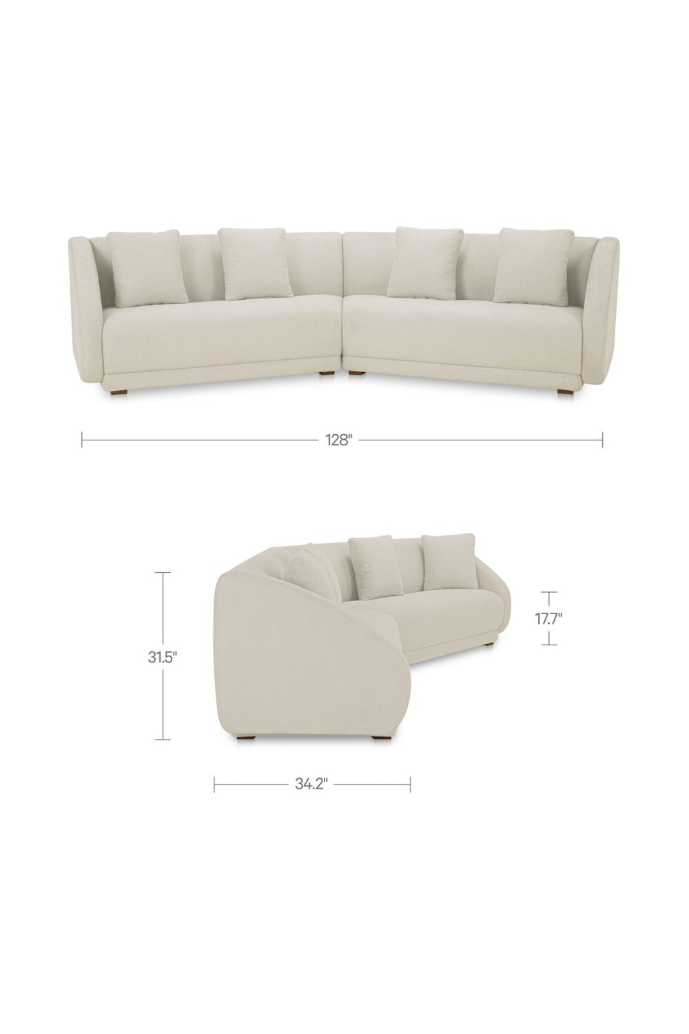 Modern European furniture - Contemporary Modular 2-Piece Sofa - www.oroa.com