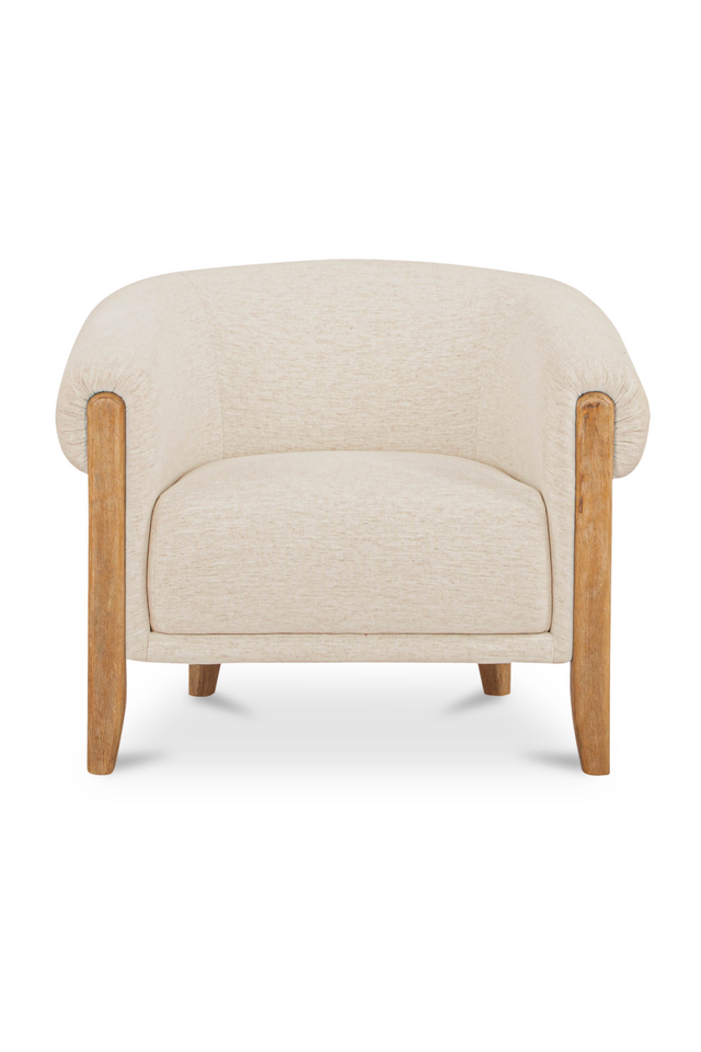 White Tub-Style Accent Chair | Novi Living Jones | Oroa.com