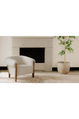 Modern European furniture - White Tub-Style Accent Chair - www.oroa.com