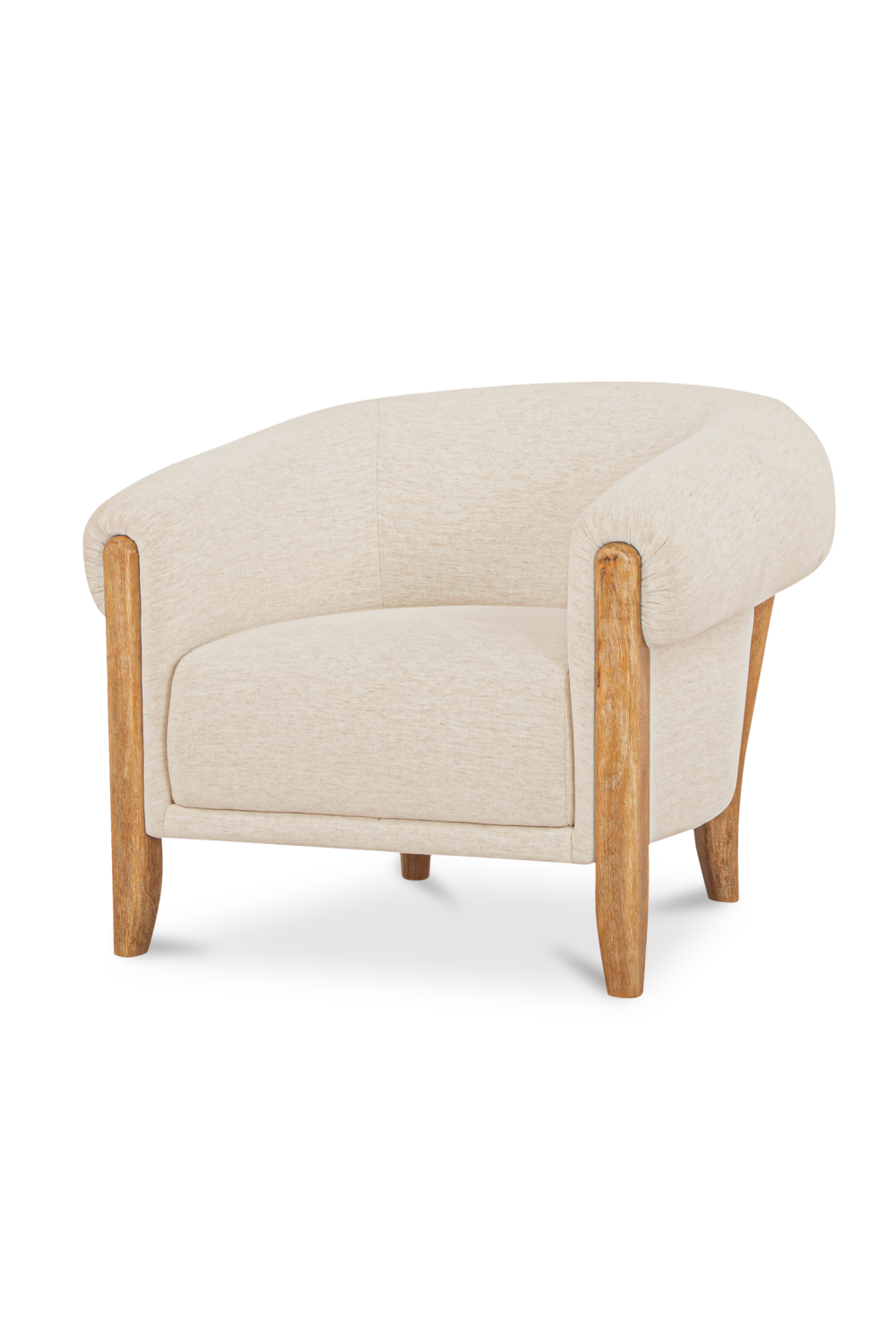 White Tub-Style Accent Chair | Novi Living Jones | Oroa.com