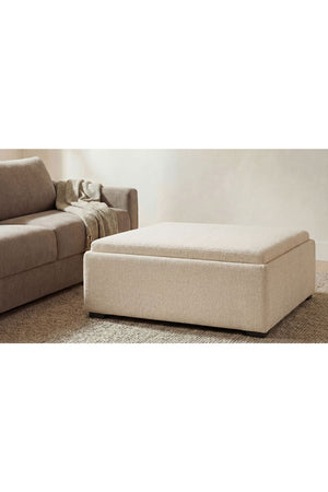 Square Tray Storage Ottoman | Novi Living Montana | Oroa.com