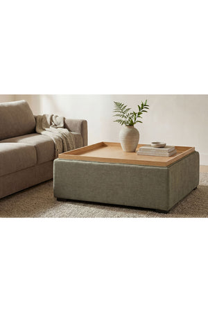 Square Tray Storage Ottoman | Novi Living Montana | Oroa.com