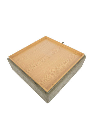 Square Tray Storage Ottoman | Novi Living Montana | Oroa.com