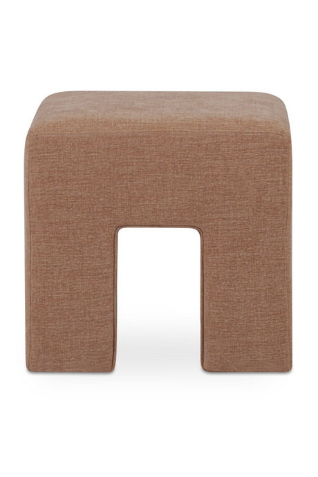 Modern European furniture - Linen Blend Square Stool - www.oroa.com