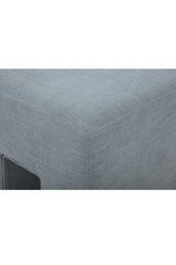 Modern European furniture - Linen Blend Square Stool - www.oroa.com