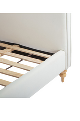 Modern European furniture - Wavy Design Cream Bed - www.oroa.com