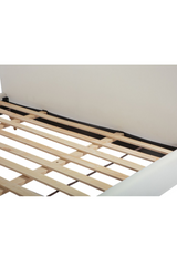 Modern European furniture - Wavy Design Cream Bed - www.oroa.com