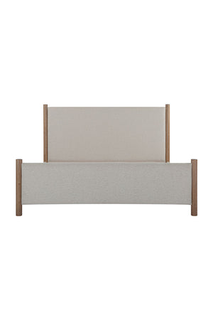 Modern European furniture - Rubberwood Framed Beige Bed - www.oroa.com