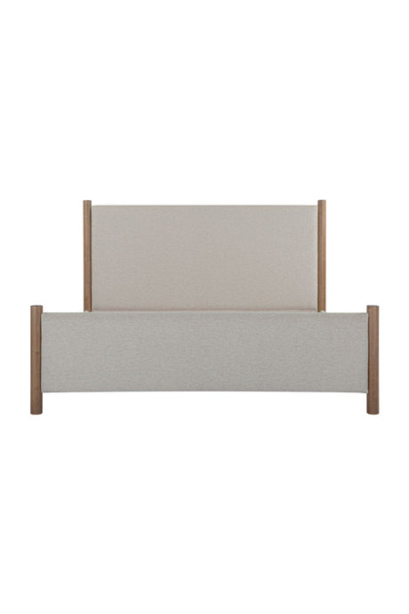 Modern European furniture - Rubberwood Framed Beige Bed - www.oroa.com