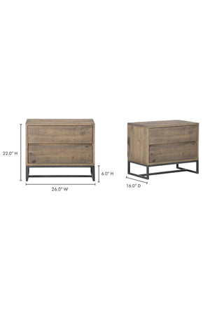 Rustic Modern Nightstand | Novi Living Elena | Oroa.com