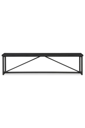 Modern European furniture - Black Pine Wood Bench - www.oroa.com