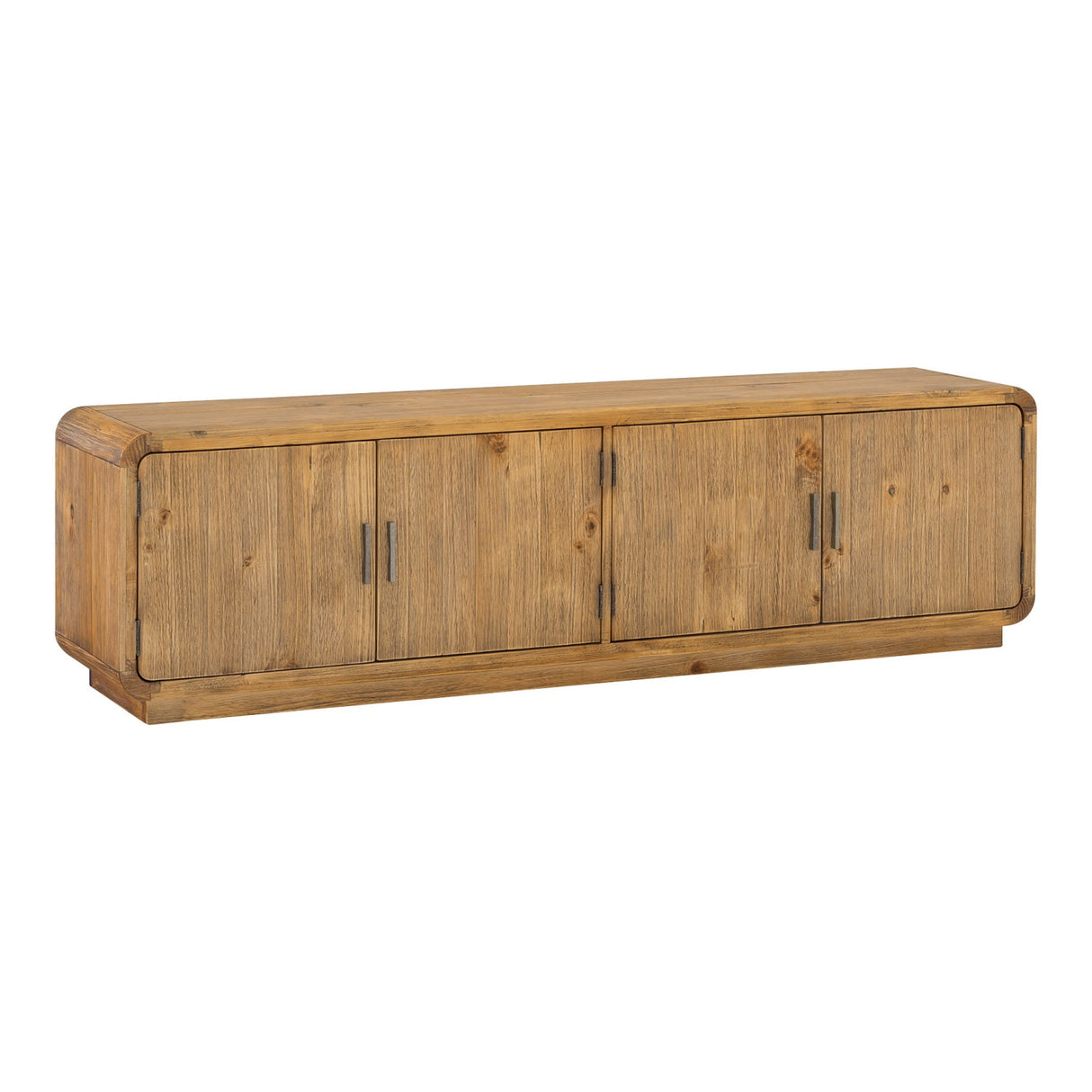 Rustic Pine 4-Door Media Cabinet | Novi Living Monterey | Oroa.com