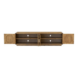 Modern European furniture - Rustic Pine 4-Door Media Cabinet - www.oroa.com
