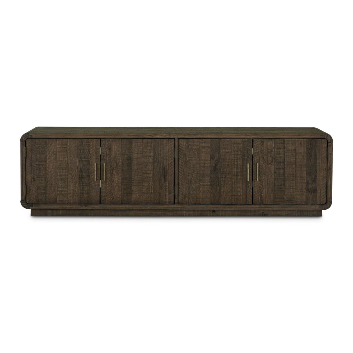 Rustic Pine 4-Door Media Cabinet | Novi Living Monterey | Oroa.com