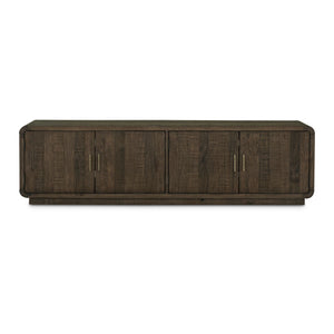 Rustic Pine 4-Door Media Cabinet | Novi Living Monterey | Oroa.com