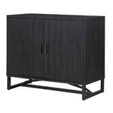 Modern European furniture - Slatted Pine 2-Door Cabinet - www.oroa.com