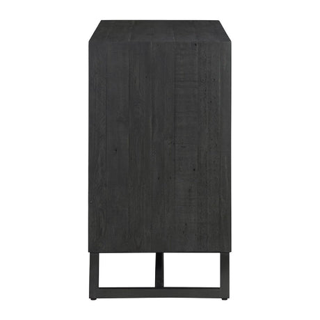Modern European furniture - Slatted Pine 2-Door Cabinet - www.oroa.com