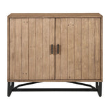 Modern European furniture - Slatted Pine 2-Door Cabinet - www.oroa.com