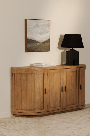 Pine Wood 4-Door Sideboard | Novi Living Nicola | Oroa.com