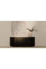 Modern European furniture - Pine Wood 4-Door Media Cabinet - www.oroa.com