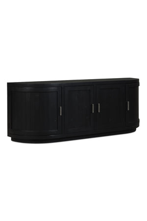 Pine Wood 4-Door Media Cabinet | Novi Living Nicola | Oroa.com