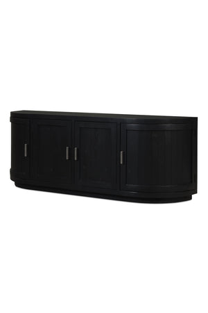 Pine Wood 4-Door Media Cabinet | Novi Living Nicola | Oroa.com
