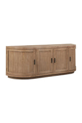 Modern European furniture - Pine Wood 4-Door Media Cabinet - www.oroa.com