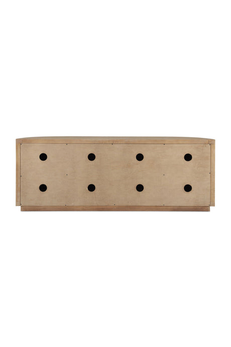 Modern European furniture - Pine Wood 4-Door Media Cabinet - www.oroa.com
