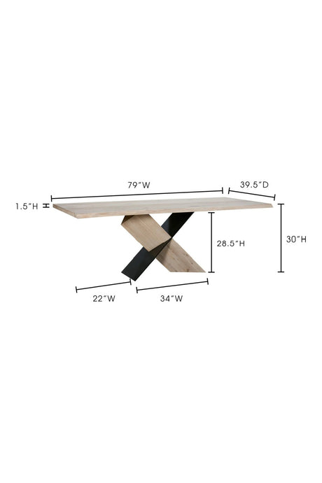 Modern European furniture - White Waxed Oak Dining Table - www.oroa.com