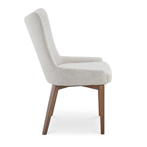Modern European furniture - Beige Curved High-back Dining Chair - www.oroa.com