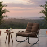 Modern European furniture - Minimalist Outdoor Wicker Rocking Chair - www.oroa.com