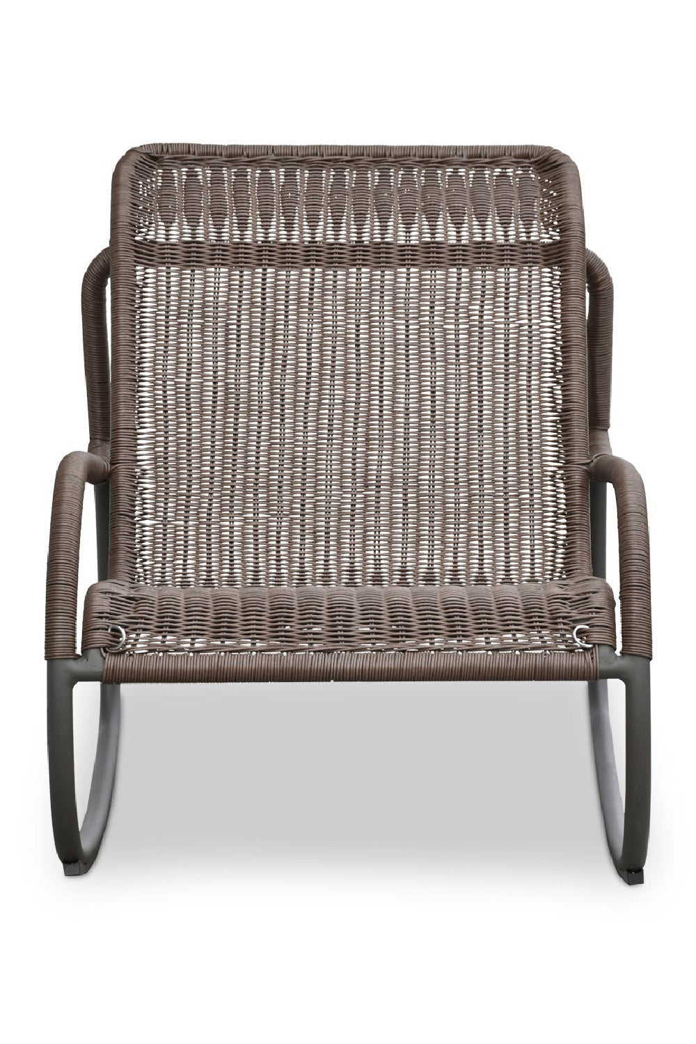 Minimalist Outdoor Wicker Rocking Chair | Novi Living Lyra | Oroa.com