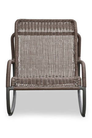 Minimalist Outdoor Wicker Rocking Chair | Novi Living Lyra | Oroa.com