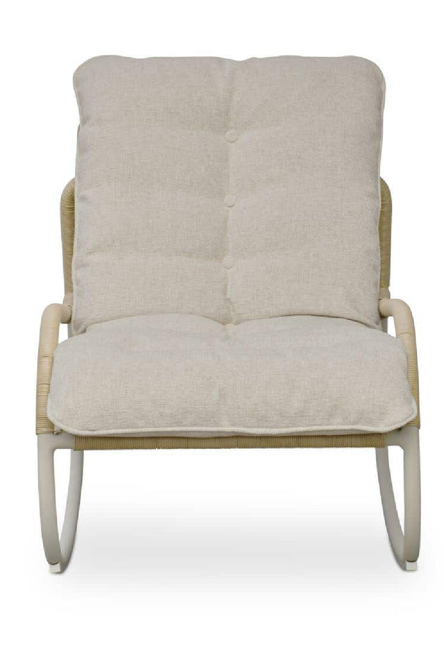 Minimalist Outdoor Wicker Rocking Chair | Novi Living Lyra | Oroa.com