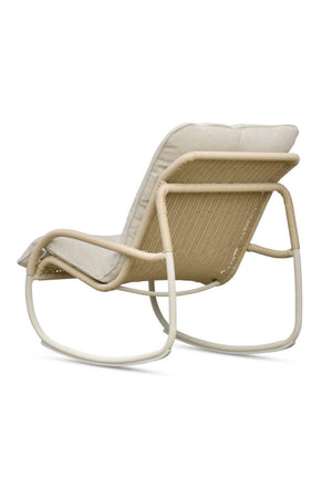 Minimalist Outdoor Wicker Rocking Chair | Novi Living Lyra | Oroa.com