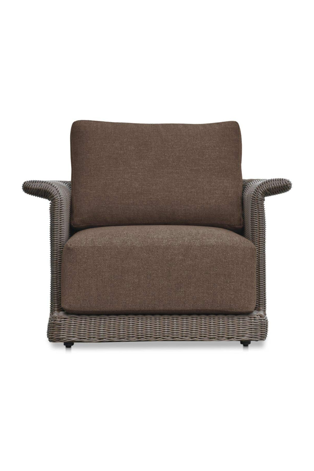 Curved Arm Wicker Outdoor Chair | Novi Living Meredith | Oroa.com