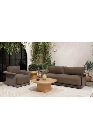 Curved Arm Wicker Outdoor Chair | Novi Living Meredith | Oroa.com