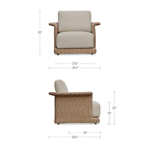   Modern European furniture - Curved Arm Wicker Outdoor Chair - www.oroa.com | Oroa.com