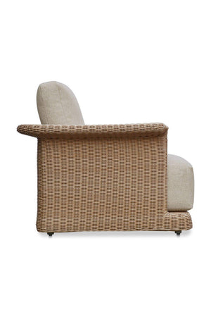 Curved Arm Wicker Outdoor Chair | Novi Living Meredith | Oroa.com