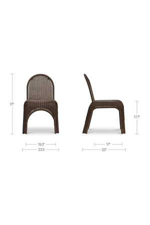 Classic Wicker Outdoor Dining Chairs (2) | Novi Living Kendall | Oroa.com