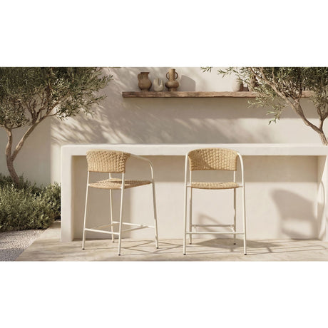 Modern European furniture - Basketweave Outdoor Counter Chair - www.oroa.com