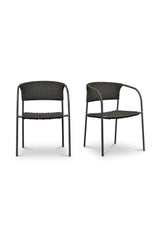 Modern European furniture - Basketweave Outdoor Dining Chairs (2) - www.oroa.com