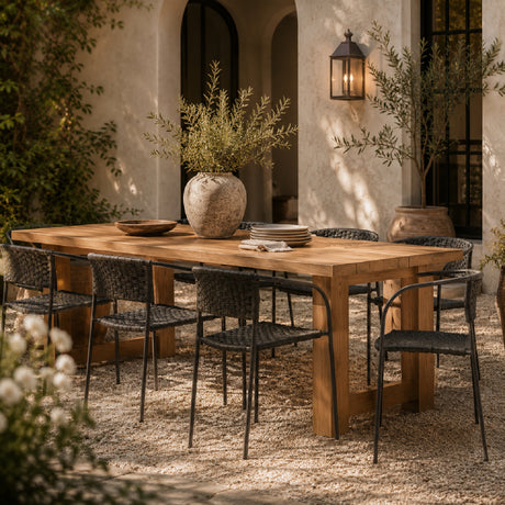   Modern European furniture - Basketweave Outdoor Dining Chairs (2) - www.oroa.com | Oroa.com